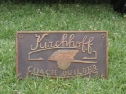 Kirchhoff's plaque used in photographs of his work.  Kirchhoff's great-grandson brought the plaque to the show to share with us; San Marino Motor Classic, June 10, 2012; photo by Jack Curtright (20120610 0604)