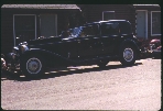 1930 L-29 Cord (John Barrymore Towncar), when Nyle Reed was the owner; was also owned by Gil Curtright in the late 1940's.  ACD 1965 Cambria Pines, CA (Roll 1 Frame 1)